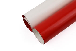 PVC  Coated Fabric for Wedding Tent Red and White 750g 1000D23x23
